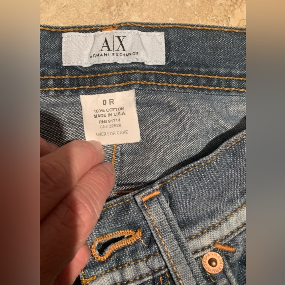 A/X Armani Exchange Denim Jeans, Size 0R - Picture 6 of 7